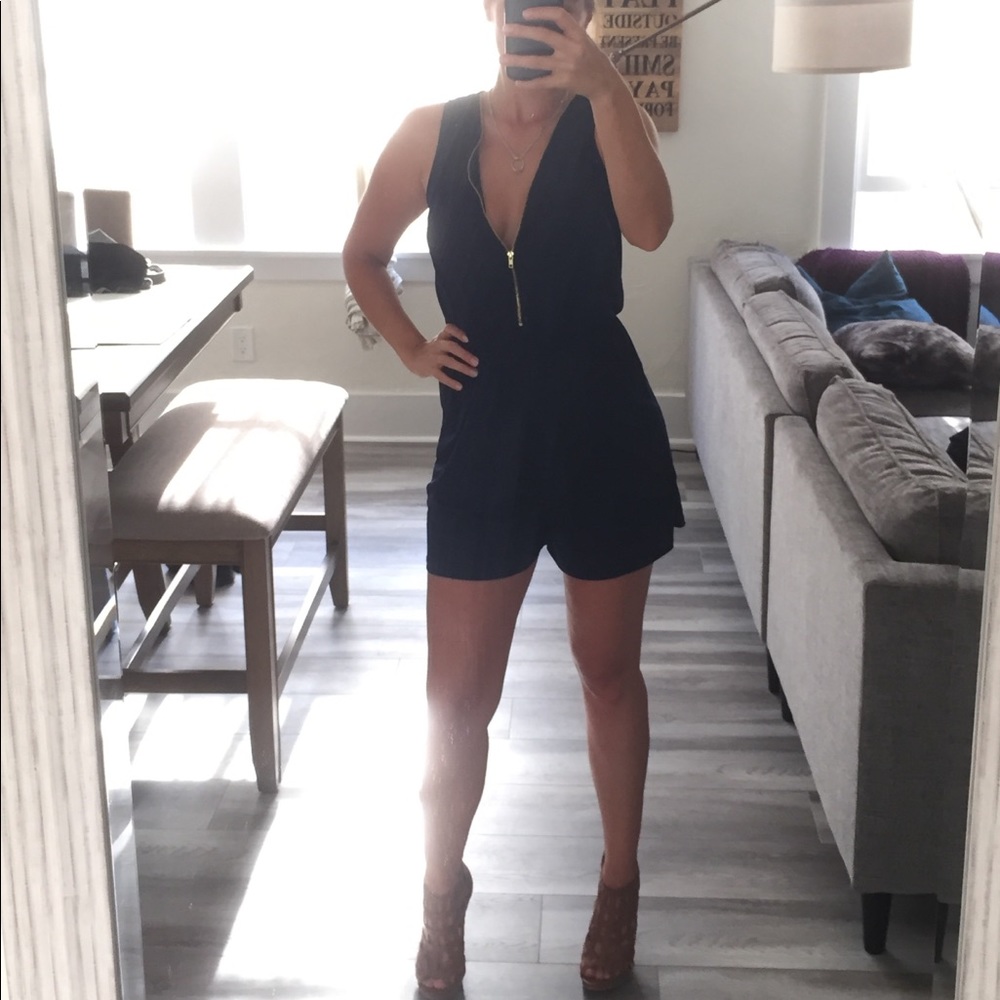 Navy Romper